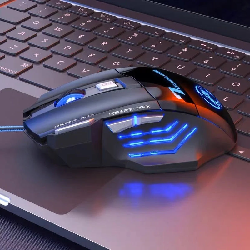 Mouse Gamer X7 com LED laser X7 USB Botões Profissionais