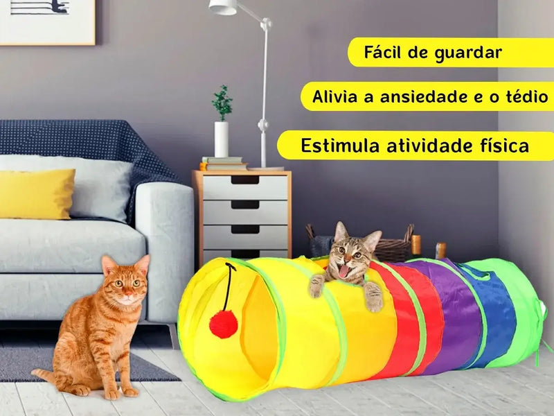 Túnel Dobrável para Gatos