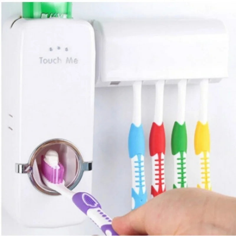 Dispenser Automático de Creme Dental com Suporte para 5 Escovas